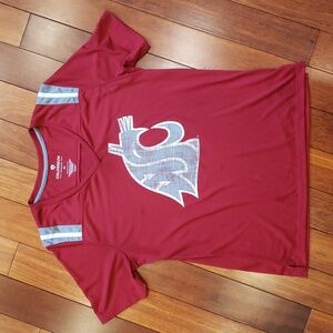 Cougars Washington State Women's Vneck short sleeve shirt